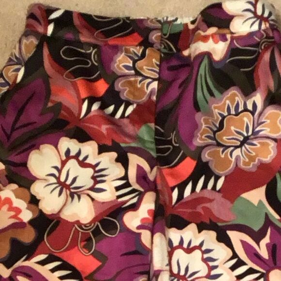 RACHEL Rachel Roy Colorful Floral Artsy Wide Leg High Rise Boho Pants - Picture 5 of 7